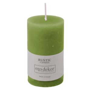 Zelená sviečka Baltic Candles Rustic, výška 10 cm