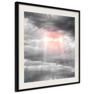Bimago Zarámovaný obraz - Sign from Heaven Čierny rám s paspartou 20x20 cm