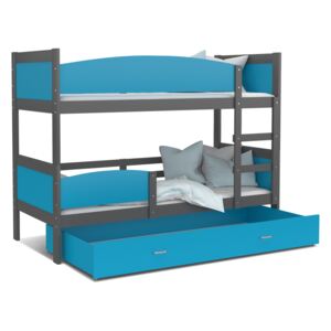 GL Swing 2 poschodová posteľ Grafit 190x80 Farba: Modrá