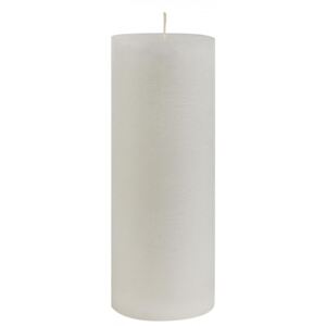 Okrúhla sviečka Rustic White 18 cm