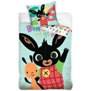 Carbotex · Detské posteľné obliečky Zajačik Bing a Flop - 100% bavlna - 70 x 90 cm + 140 x 200 cm