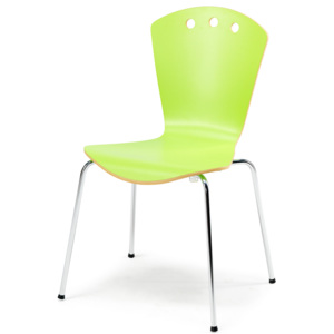Jedálenská stolička Orlando, zelená / chróm