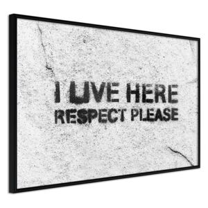 Bimago Zarámovaný obraz - Respect Čierny rám 60x40 cm