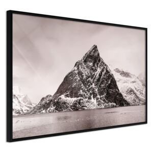 Bimago Zarámovaný obraz - Stark Landscape Čierny rám 60x40 cm