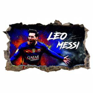 Nálepka na stenu 3D Lionel Messi 47 x 77 cm