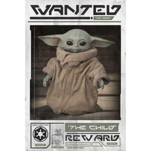 Plagát, Obraz - Star Wars: The Mandalorian - Wanted The Child (Baby Yoda), (61 x 91,5 cm)