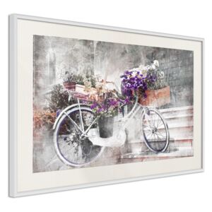 Bimago Zarámovaný obraz - Flower Delivery Biely rám s paspartou 60x40 cm