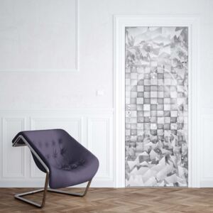 GLIX Fototapeta na dvere - Abstract 3D Design Grey