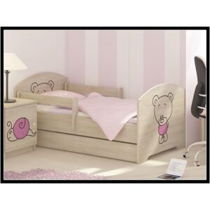 Detská posteľ s výrezom MÉĎA - ružová 160x80 cm + matrac ZADARMO!