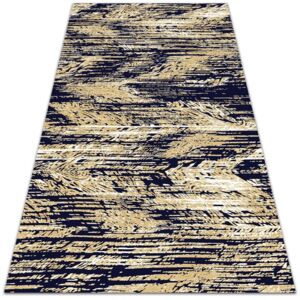 Módne univerzálny vinylový koberec Módne univerzálny vinylový koberec Žlté pruhy Retro