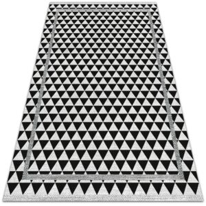 Vinylový koberec vinylový koberec Čierne a biele trojuholníky
