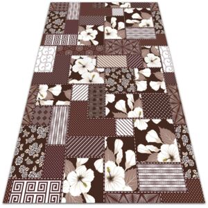 Módne vinylový koberec Módne vinylový koberec kvety koláž