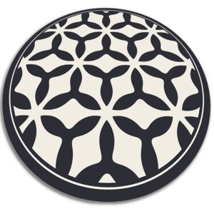 Módne guľatý vinylový koberec Módne guľatý vinylový koberec geometrické tvary
