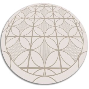 Okrúhly vinylový koberec Okrúhly vinylový koberec geometrický kruh