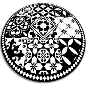 Módne guľatý vinylový koberec Módne guľatý vinylový koberec portugalskej dlaždice