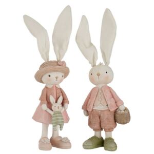 Dekorácie králičie chlapec a dievča - 10 * 31cm