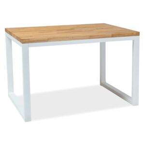 Jedálenský stôl LORAS II masiv dub/biela150x90