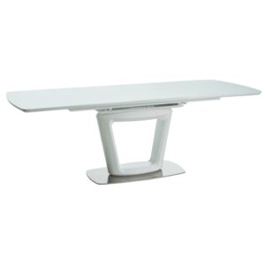 Stôl CLAUDIO II biela mat/nohy biela mat (160-220)x90