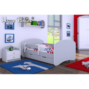 MAXMAX Dětská postel se šuplíkem 180x90 cm - ŠEDÁ