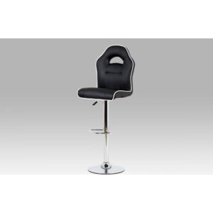 Barová stolička AUB-606 BK čierna koženka / chrom Autronic