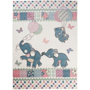Detský kusový koberec Slony modrý, Velikosti 160x220cm
