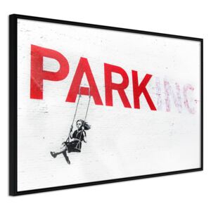 Bimago Zarámovaný obraz - Banksy: Park(ing) Čierny rám 60x40 cm