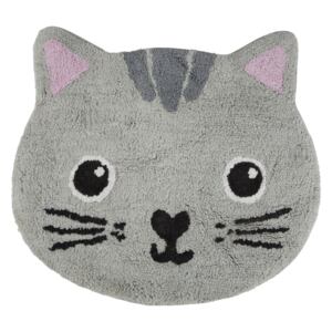 Sass & Belle Bavlnený koberček Mačička - sivý