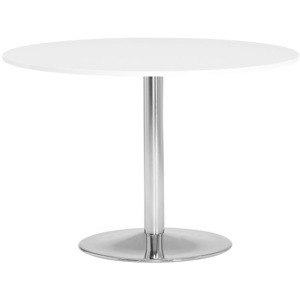 Okrúhly jedálenský stôl Lily, Ø 1100 x 750 mm, biela / chróm