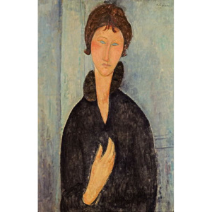 Reprodukcia, Obraz - Woman with Blue Eyes, c.1918, Amedeo Modigliani