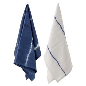 Bavlnená utierka Blue Tie Dye 70×45 cm - set 2 ks