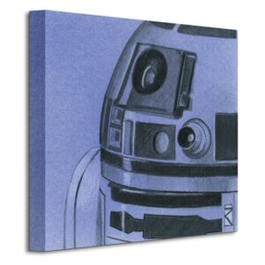 Obraz na plátne Star Wars R2-D2 Sketch 30x30cm WDC91217