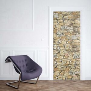 GLIX Fototapeta na dvere - Rustic Stone Wall
