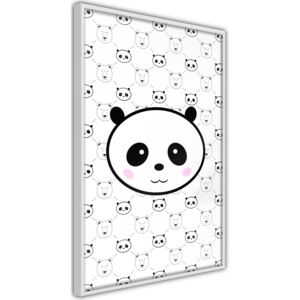 Bimago Zarámovaný obraz - Panda and Friends Biely rám 40x60 cm