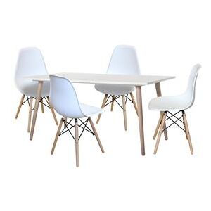 OVN jedálenský set IDN 4471 stôl+4 stoličky biele