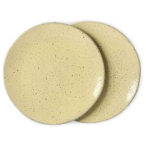 2ks žltý dezertný tanier Gradient Ceramics - Ø 22,5 * 1,5cm