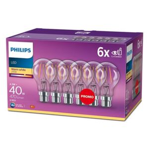 Philips SADA 6x LED Žiarovka Philips A60 B22/4,3W/230V 2700K P4575 + záruka 5 rokov zadarmo