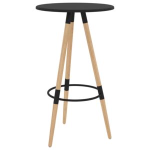 Barový stôl čierny 60x103 cm MDF a masívne bukové drevo