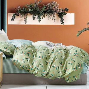 Luxusné bavlnené posteľné obliečky Milano52 prikrývka 140x200cm vankúš 70x90cm - 140 x 200 cm - 1x vankúš 1x prikrývka - Zelená