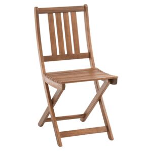 Záhradná/balkónová skladacia stolička, akáciové drevo, EGELUND