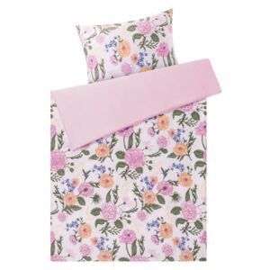 MERADISO® Saténová posteľná bielizeň, 140 x 200 cm (kvety / lila fialová ), viacfarebná / lila fialová (100321407)