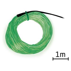 Svietiace kábel - drôt, 1m, zelený