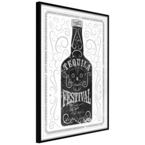 Bimago Zarámovaný obraz - Bottle of Tequila Čierny rám 40x60 cm