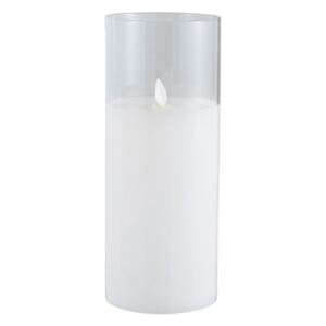 Lampa sviečka biela sklenená LED 4ks set ABSOLU BLANC