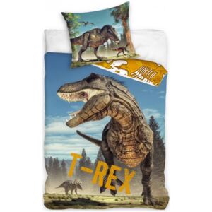 TipTrade (CZ) · Bavlnené posteľné obliečky Tyranosaurus Rex - T-Rex - 100% bavlna - 70 x 90 cm + 140 x 200 cm