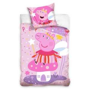 Ružové posteľné obliečky pre dievčatko prasiatko PEPPA