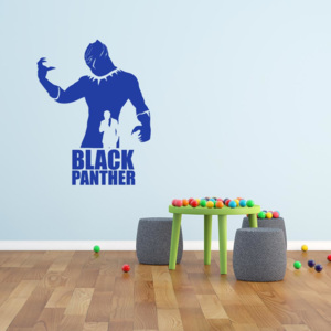 GLIX Avengers Black Panther - samolepka na stenu Modrá 30x20 cm