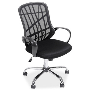 Kancelárska stolička MORGAN, 95-105x51x45x48-58, čierna