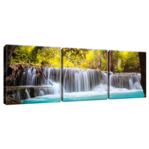Obraz na plátne Krásny vodopád v džungli 90x30cm 2550A_3A