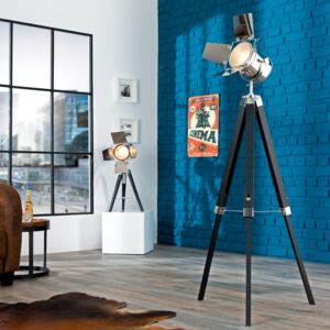 Čierna stojanová lampa Hollywood 95-140cm