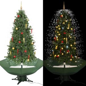 Snežiaci vianočný stromček dáždnikovým podstavcom zelený 190 cm